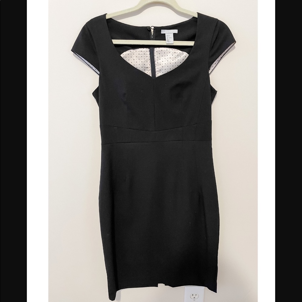 H&M classic straight black dress
